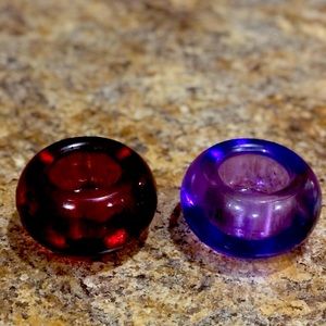 Glass candle holders